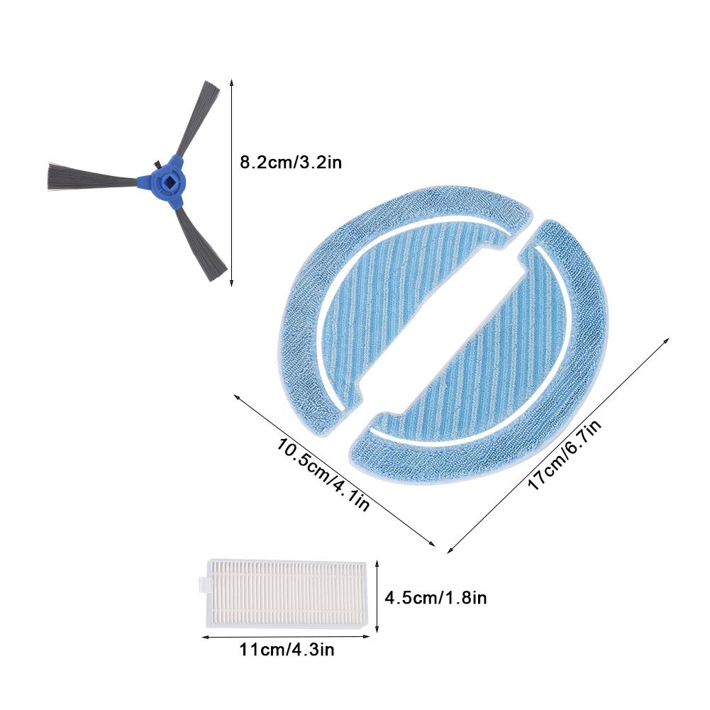Κιτ Ανταλλακτικών Πλαϊνής Βούρτσας Πανί Σφουγγαρίσματος Φίλτρου Κατάλληλο για Αξεσουάρ Ρομπότ Σάρωσης Conga