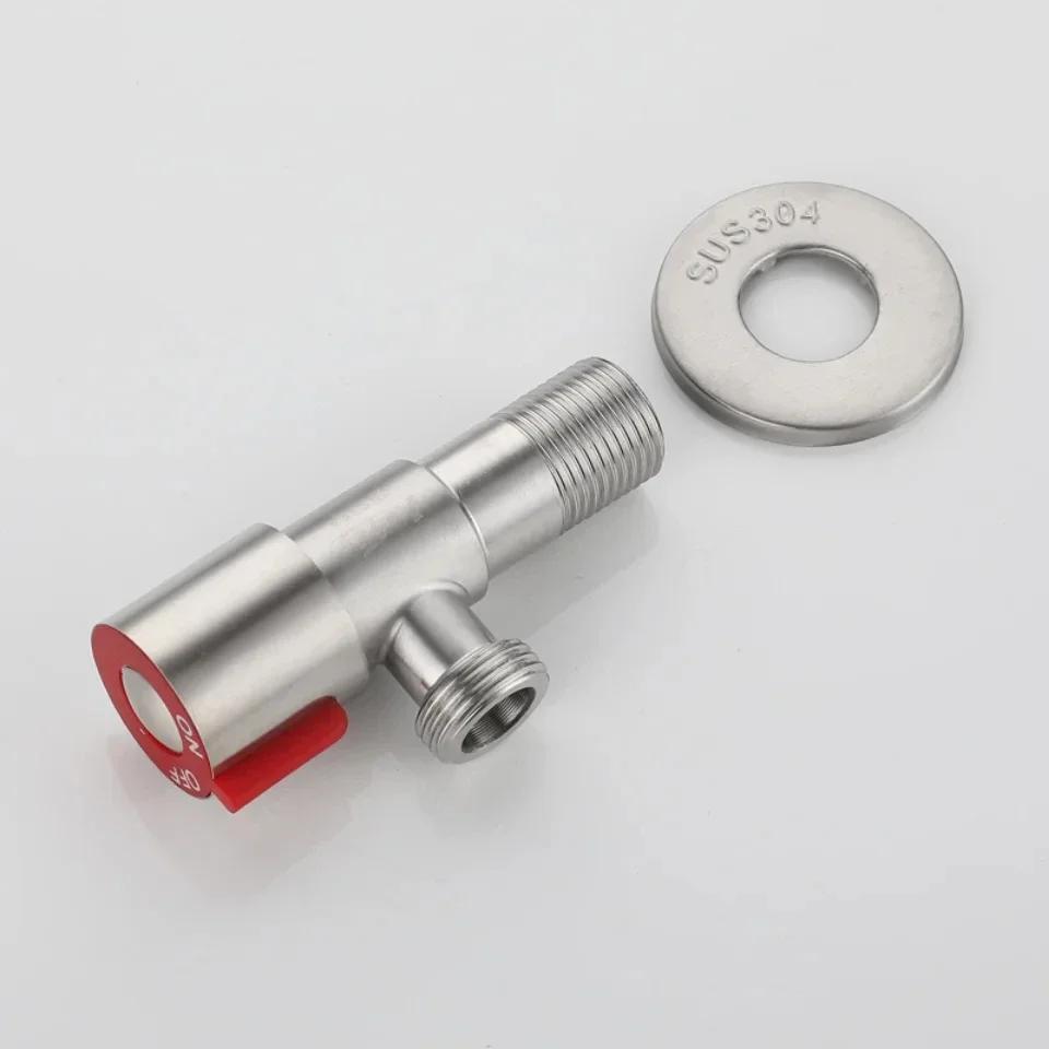 Válvula de Entrada Caliente Fría de Acero Inoxidable Válvulas de Ángulo de Llenado de Inodoro Grifo Calentador de Agua para Lavabo Fregadero Accesorios de Cocina Baño