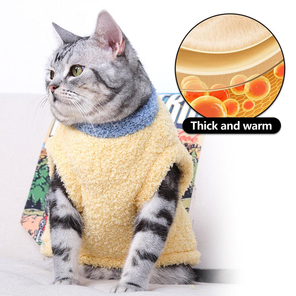 For M-XL Pet Fleece Vest Cat Dog Vests Warmth In Autumn And Winter Cute Pet Lined Soft For 2.5-7.5kg Small Medium Pet