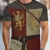 Herren Mode 3D Gedrucktes Herren T-Shirt Rundhals Kurzarm Trendige Streetwear