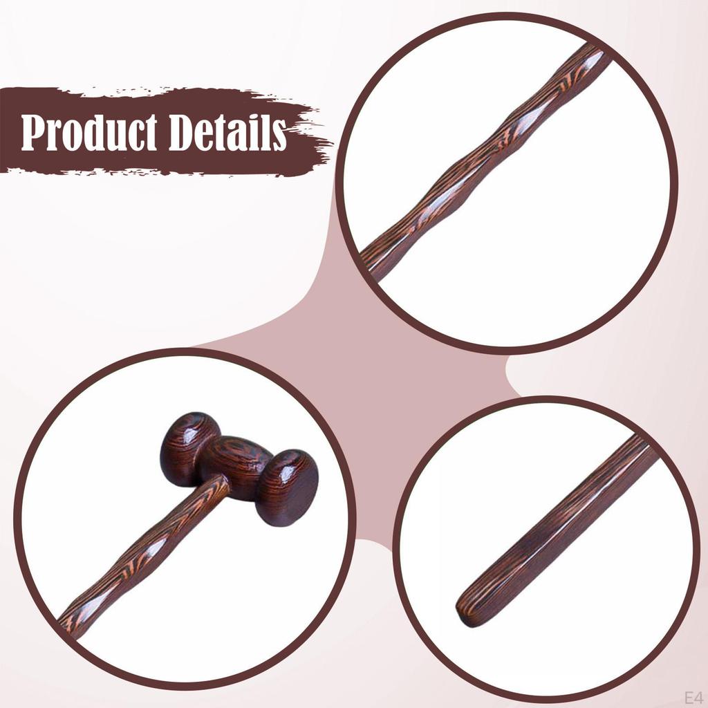 Massage Tool Manual Handheld Back Massager Wooden Body Massaging Device Comfortable Handle Full