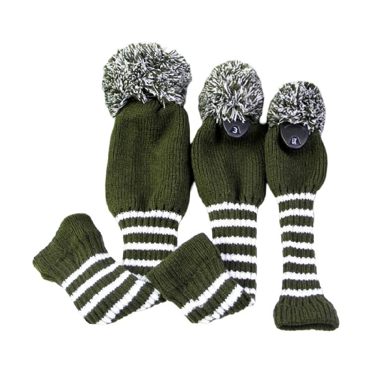 3pcs Protective Golf Club Headcover Soft Durability Universals Golf Club Cover for Drivers Soft Inner Lining
