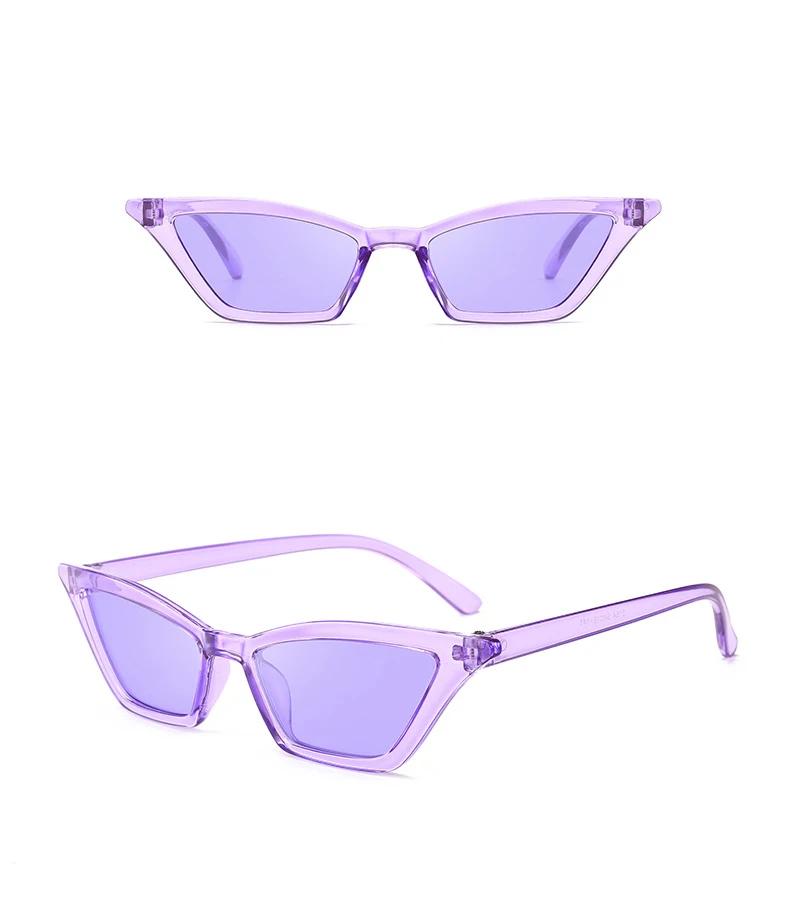 Fashion Vintage Multicolored Clear Cat EyeTransparent Glasses Sunglasses Candy Color Sunshades Sunglasses For Ladies