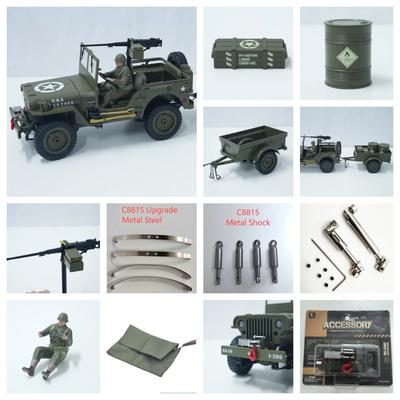 JJRC C8815 Parts Upgrade Parts Trailer Soldier Winch Canopy Metal CVD Original Accessories for C8815 RC Car Upgrade Accessories