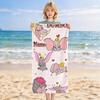 Custom Name Cute Dumbo Stylish Digital Printing Beach Towel Quick‑Drying Absorbent Blanket for Beach Pool Gym Travel