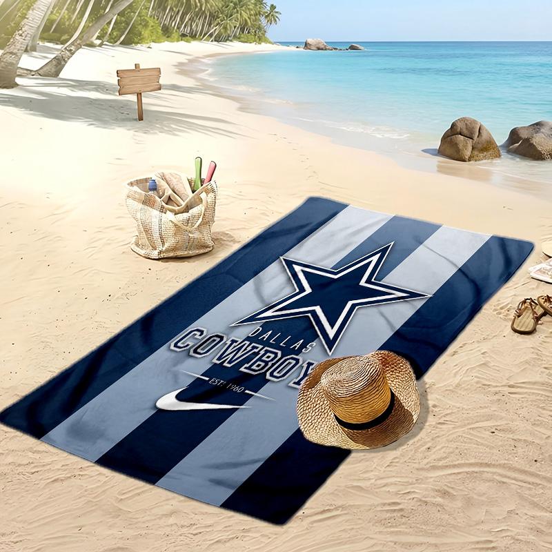 Asciugamano da Spiaggia Stampa Dallas Cowboys Morbido Portatile Asciugatura Rapida?Asciugamano Asciutto Per Piscina Vacanza Estiva Sport all'Aperto
