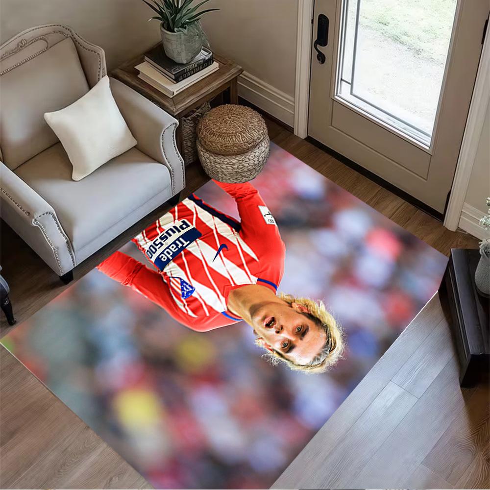 Atletico Madrid Player Floor Rug Office Rug Design for Kitchen Foyer Dining Room Dormitory Anti-slip Rug Decorate Offices Gift for Festivals