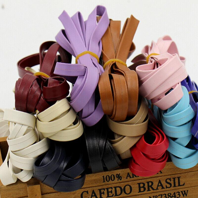 3 Metri Similpelle PU Nastro Sbieco 10mm Cucito Piping DIY Artigianato Patchwork Tappezzeria Tessile Nastro PU Guarnizione