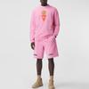 Burberry Sweatshirts Men's Bubble Gum Pink Crew Neck Moderate Regular 80412991