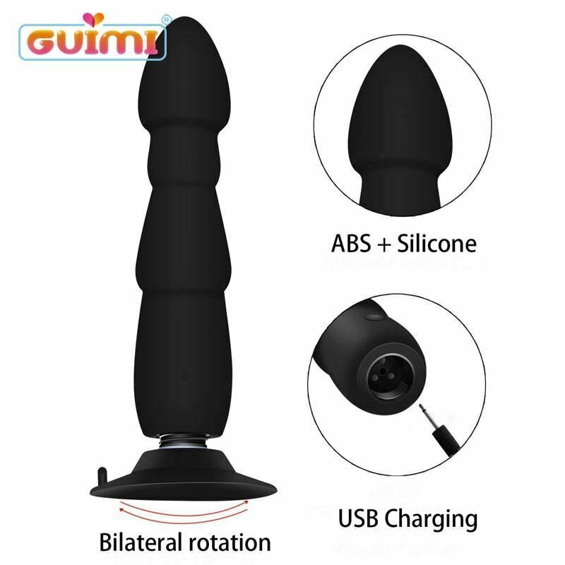 Black  Butt Plug Dildo Remote Prostate Massager Anal Prostate Stimulators