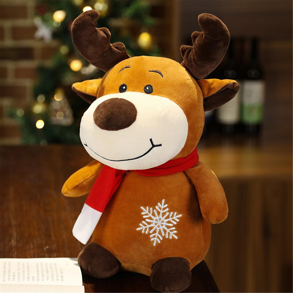 Christmas Santa Elk Snowman Dolls Soft Pillow Christmas Gift Bedroom Home Decor