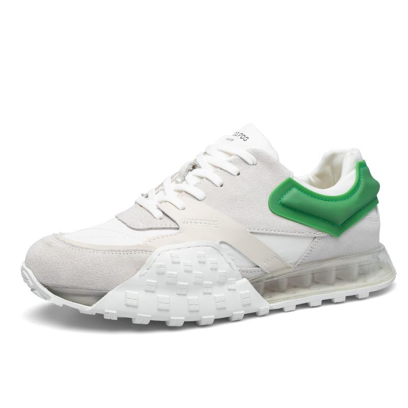 

2025 direct supply summer new men s shoes casual sports shoes genuine leather dad shoes Forrest Gump shoes color matching air cushion shoes 44