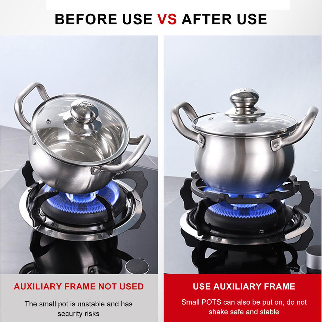 Practical Wok Holder 19cm Carbon Steel Stove Support Gas Hob Support Cooktop Range Stand for Efficient Fry Preparation