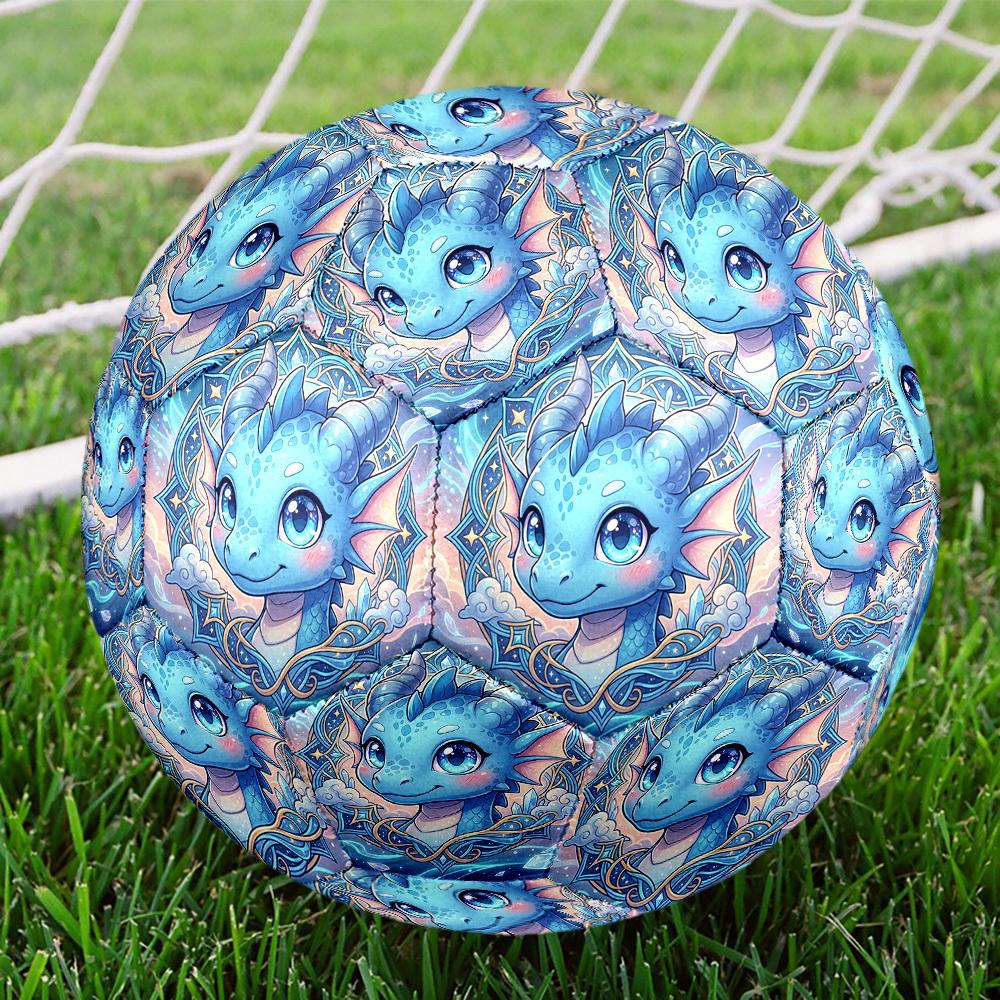 1pc Fantasy Dragon Art Themed Soccer Ball, Size 5, Lightweight PVC Material, Outdoor Training Soccer Ball Gift. q62253