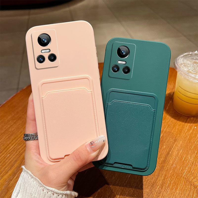 Realme Gtneo3 Mobile Phone Case Soft Silicone Protective Case Creative Bracket Creative Tide Card Bag