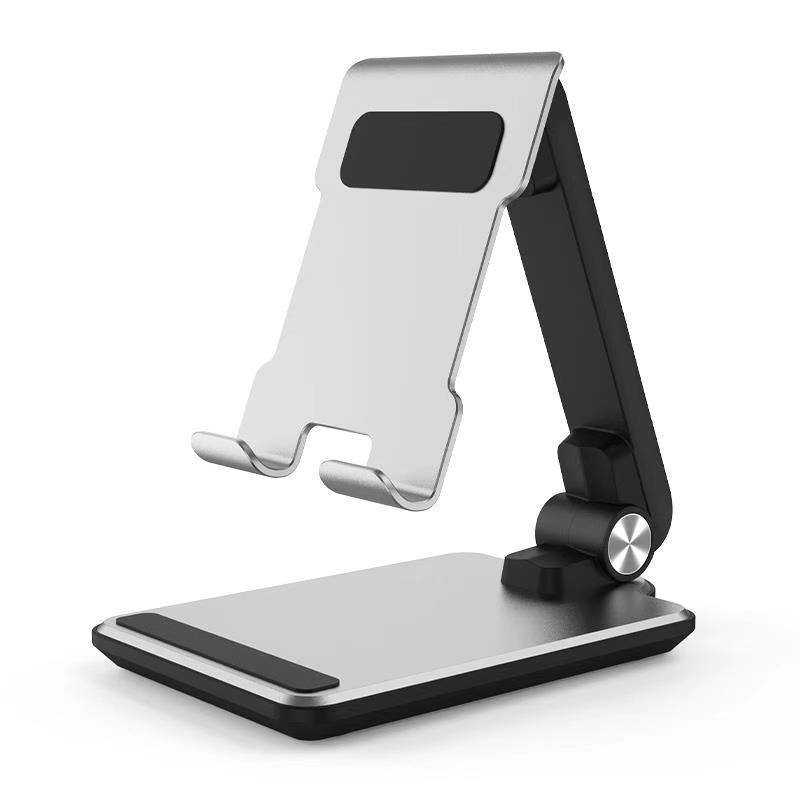 Multi-Functional Aluminum Desktop Phone & Tablet Stand with Foldable Metal Base