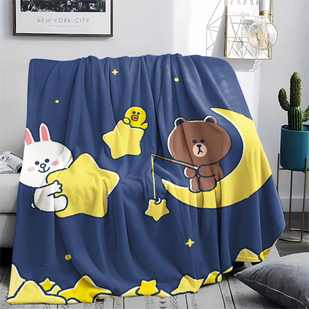 LINE FRIENDS Kawaii Blanket, Soft Throw for Home Bedroom, Perfect Gift for LINE FRIENDS Fans.chl