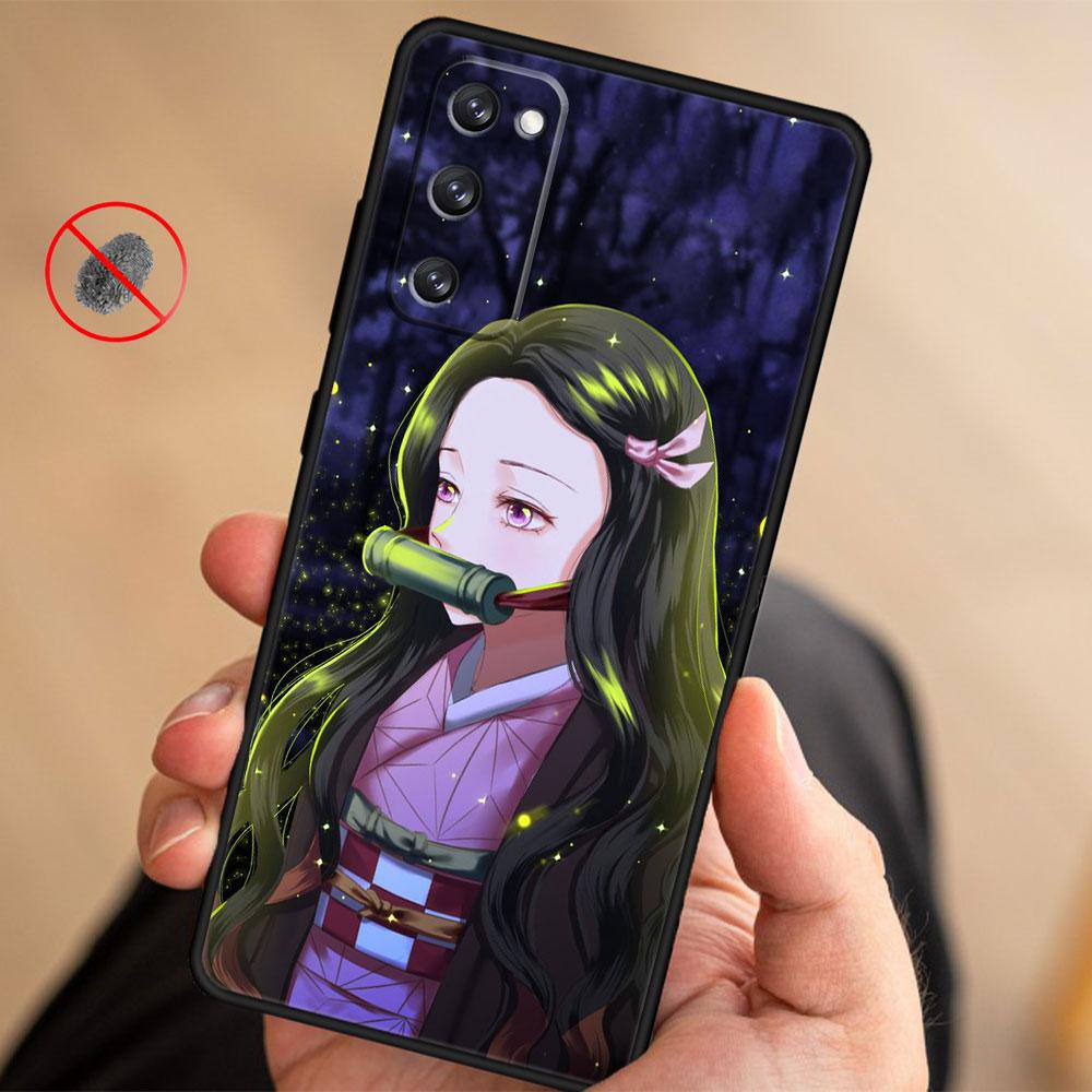 Fall Dämon Slayer Nezuko Anime Für Samsung S9 S10 S8 S22 Ultra 5G S20 FE 2022 S10e S7 S21 Plus Mobiltelefon