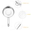 Over Sink Strainer for Oil Big Hole Cold Shrimp Colander Pasta Scoops Food Serving Spoon Large Filter Vegetable Stainless Steel