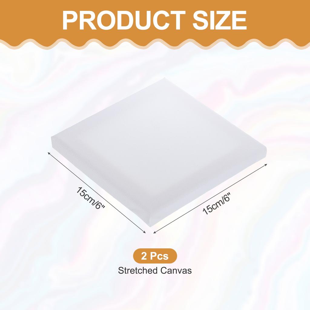 8Pcs White Stretched Canvas for Painting 10cm-30cm Blank Artist Boards Profile Cotton Canvas Panels for Beginners Professionals