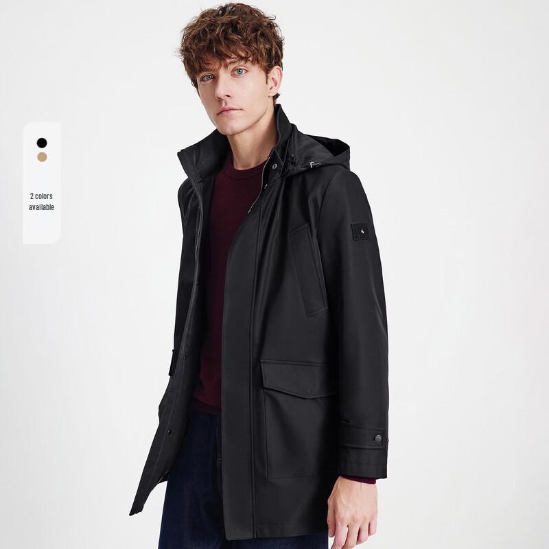 Navigare Men's Hooded Waterproof Mid-Length Outdoor Jacket