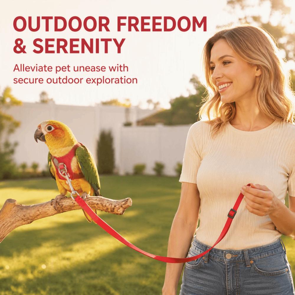 Nylon Material Bird Harness Leash Adjustable Parrot Leash Pet Bird Harness Outdoor Training