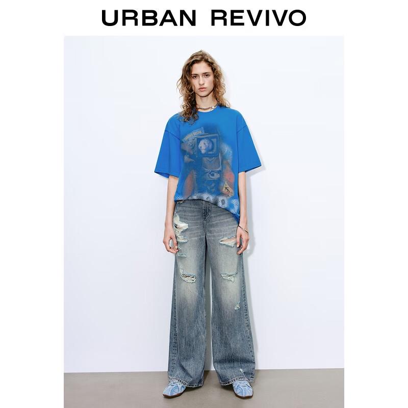 

Женские ретро выстиранные рваные джинсы 30