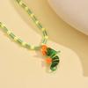 Tropical Island Seahorse Pendant Colorful Glass Beaded Necklace  Women and Girls