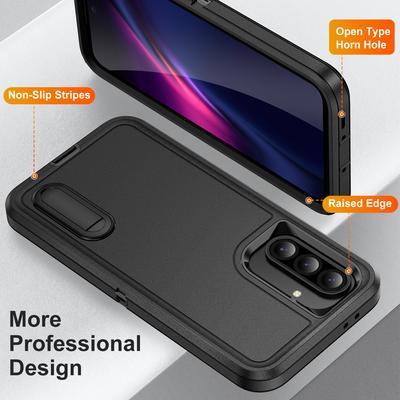 Nouvelle coque de téléphone Samsung A56 intégrale givrée anti-chute anti-poussière avec support, agréable pour la peau, dissipation de la chaleur, couverture protectrice