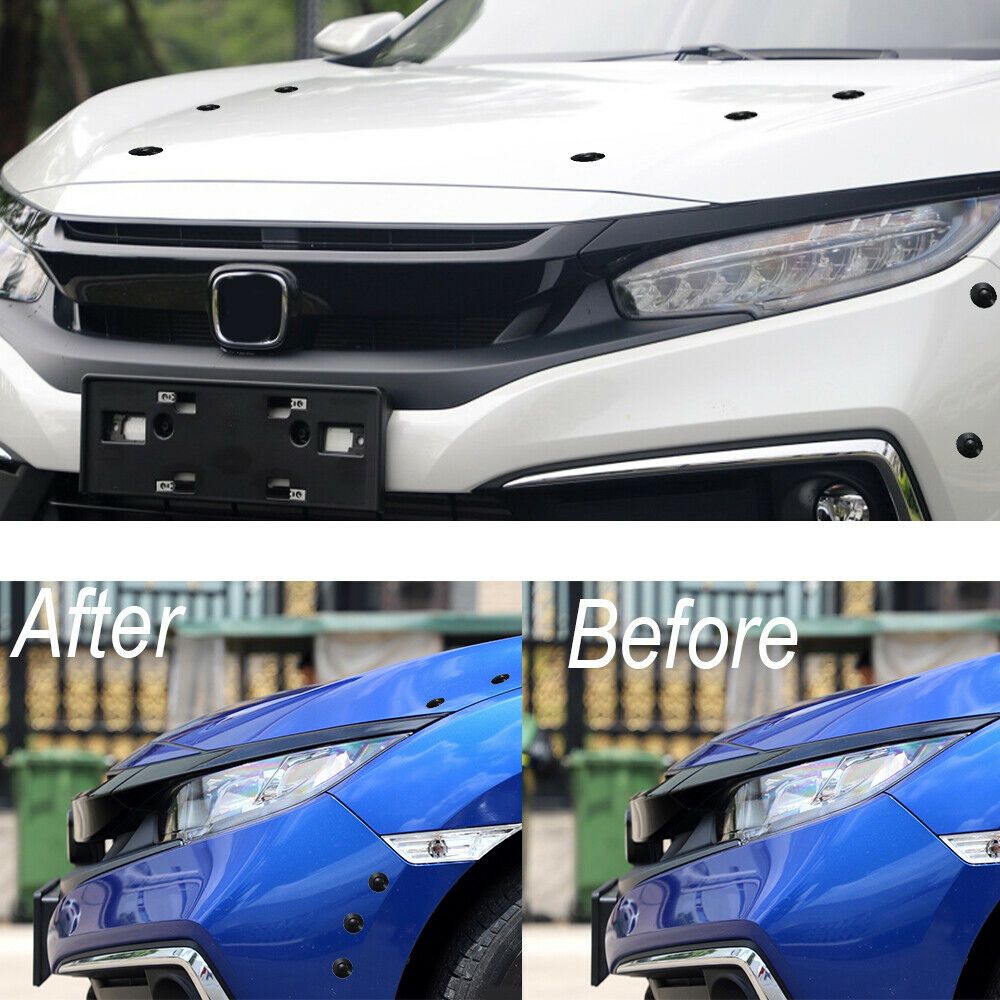 2/4pcs Black Body Kit Latch Clip Push Button Front Bumper Hood Pin Engine Bonnet Lock Quick Release