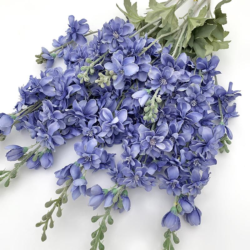 Artificial Delphinium Grass Artificial Flower Branch Home Decoration Wedding Floral Materials Banquet Event Prop A4372