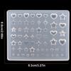 3D Silicone Nail Art Mold Heart Star Geometric Nail Art DIY Transparent Manicure Template For UV Gel Polish Decoration Tools