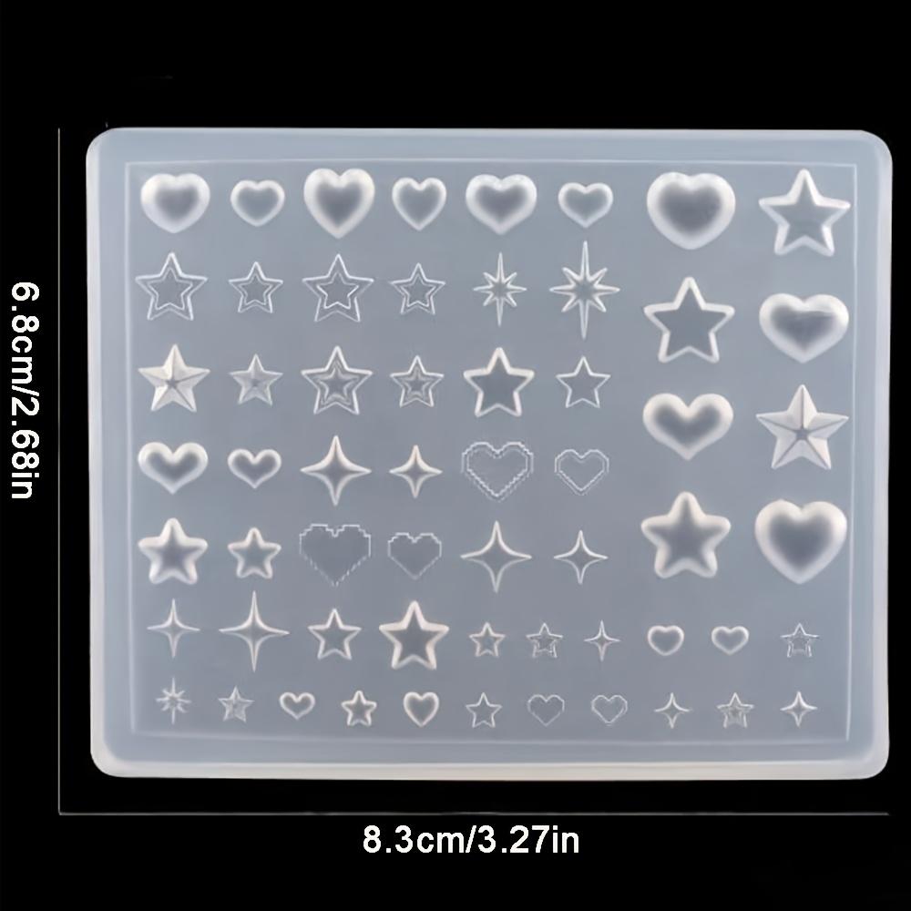 3D Silicone Nail Art Mold Heart Star Geometric Nail Art DIY Transparent Manicure Template For UV Gel Polish Decoration Tools