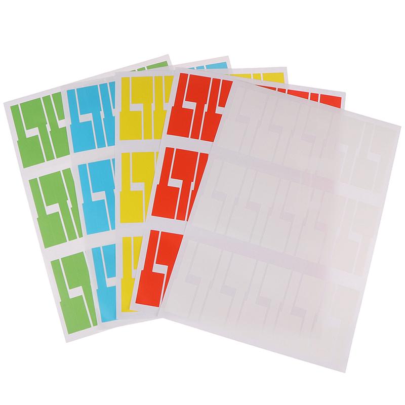 30Pcs/Sheet Self-Adhesive Cable Sticker Waterproof Identification Colorful Tags