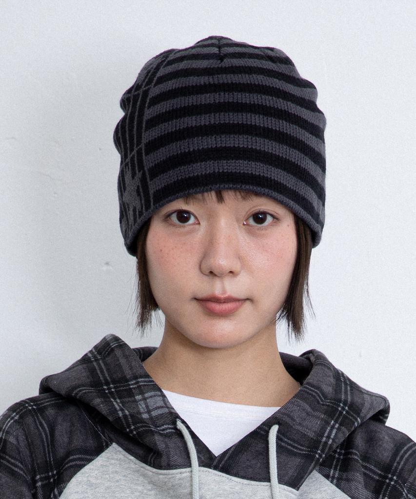 ISTKUNST Star Stripe Beanie_Black(Ik2Ffmab20A)