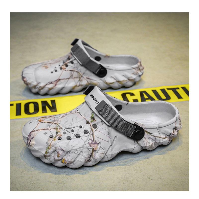 Large Size Men's Casual Shoes for Outdoor Wear, Toe Caps, Slippers, Outdoor Men's Beach Shoes