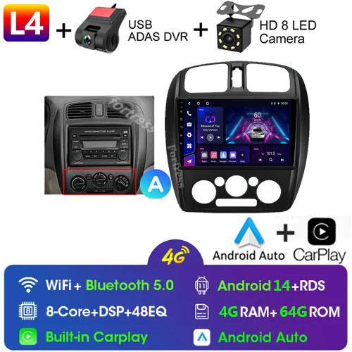 Fortress 8G+128G QLED Car Radio For Mazda 323 BJ 2000-2003 Multimedia Video Player Auto Navigation Android 13 2din DVD Head Unit