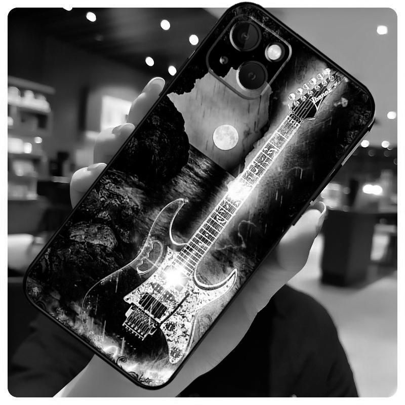 Guitar Music Art Case For iPhone 16 13 14 11 12 15 Pro Max X XR XS Max Plus 14 Plus Back Cover