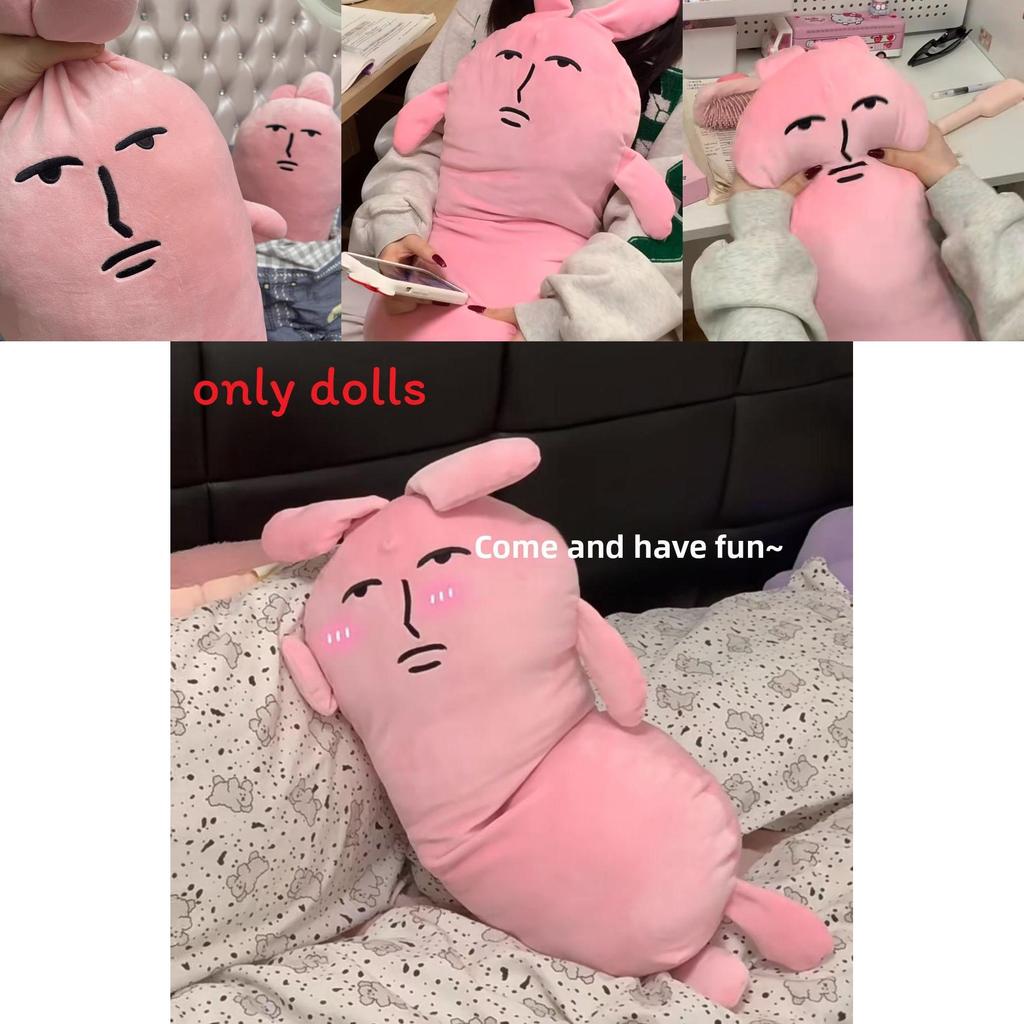 Pink Rabbit Support Pillow For Adults With Plush Soft Material For Sleep And Relaxation