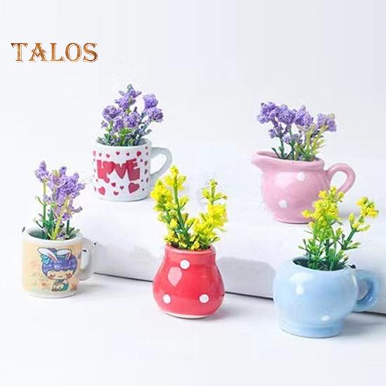 6/8Pcs Mini Ceramic Vase Refrigerator Magnet Home Office Kitchen Locker Fridge 3D Miniature Flower Vase Magnetic Decoration Ornament