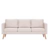 3 Seater Sofa Fabric Cream White