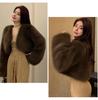 Women's Trendy Faux Fur Eco-Friendly Winter Coat - Short, Plush, and Stylish