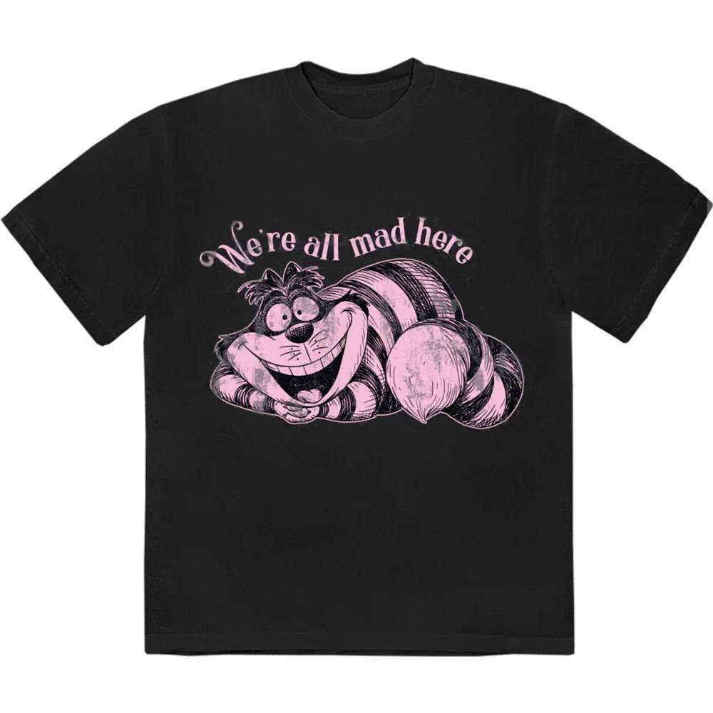 Disney T-Shirt: Alice In Wonderland - We re All Mad Here (Black) OFFICIAL NEW 4XL