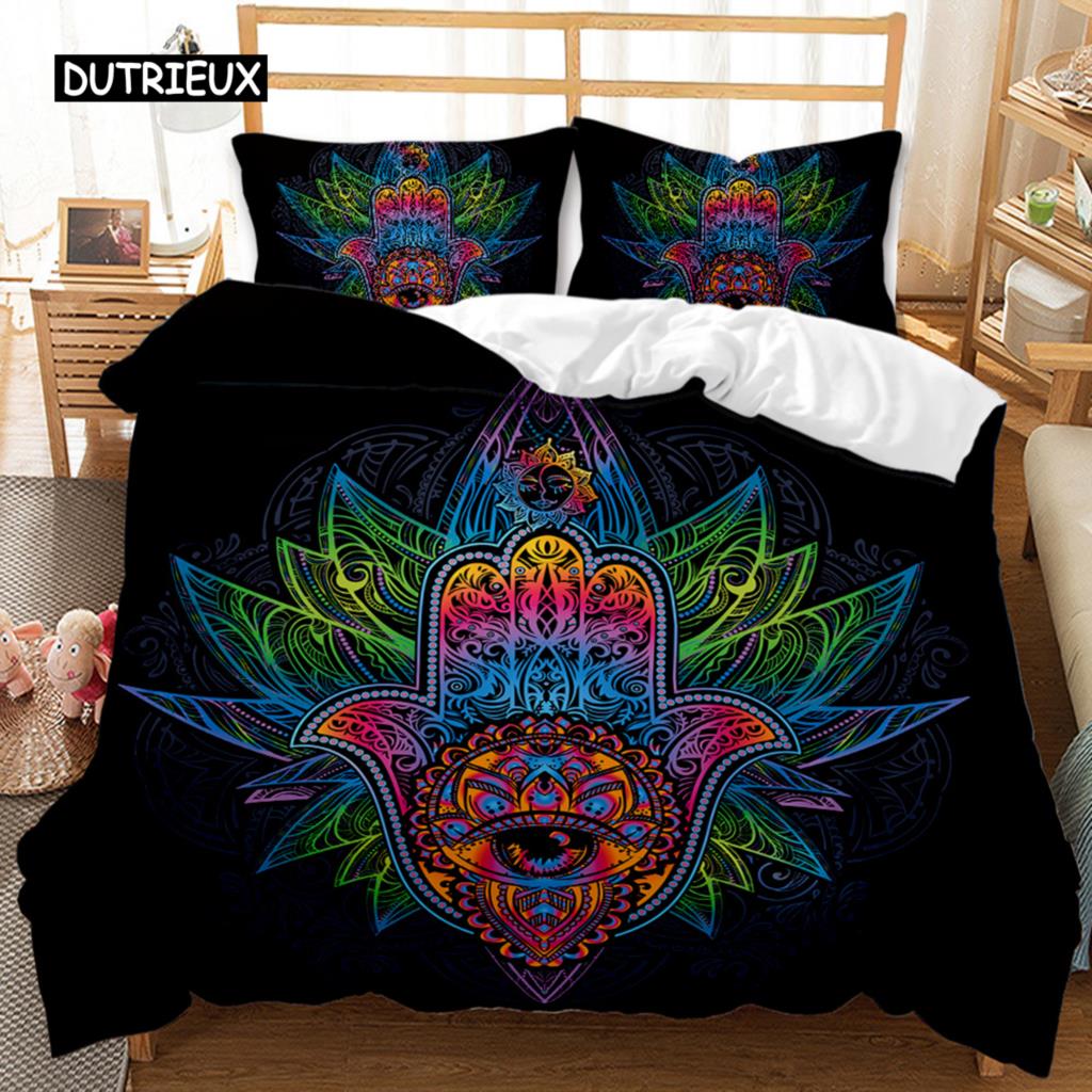Animal Duvet Cover Set Gecko and Crane Bohemian Exotic Tribal Style Bedding Set Cool Animal Chic King Size Polyester Qulit Cover
