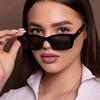 Women's Retro Cat Eye Glasses Small Frame Decorative Lens for Daily and Formal Wear