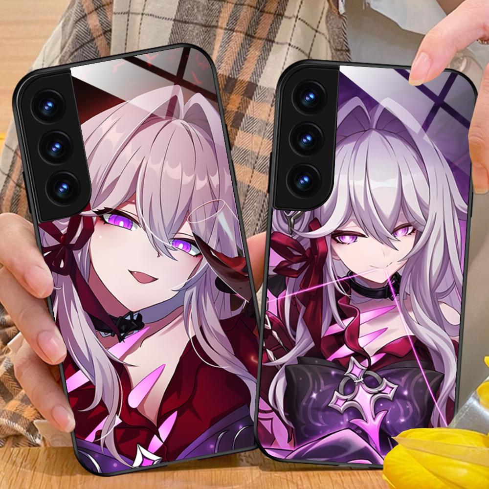 HSR Thelema Glass Mobile Phone Case for Samsung Galaxy S26 S25 S24 S23 S22 S21 S20 Note20 Plus FE Ultra Colorful Cover