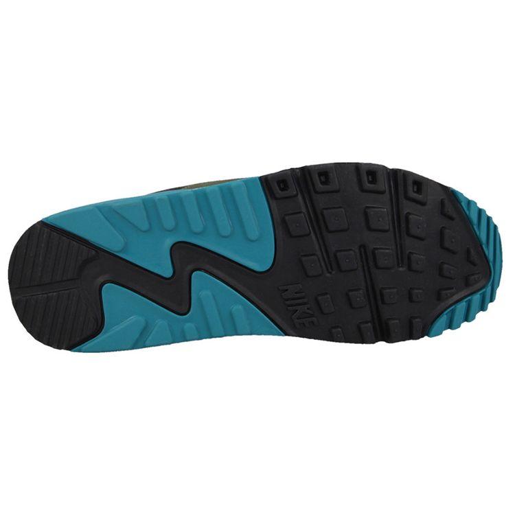 Nike Air Max 90 Leather Retro Casual Suede Shock Absorbing Durable Low Top Running Shoes Women Sneaker Brown Green 768887-300