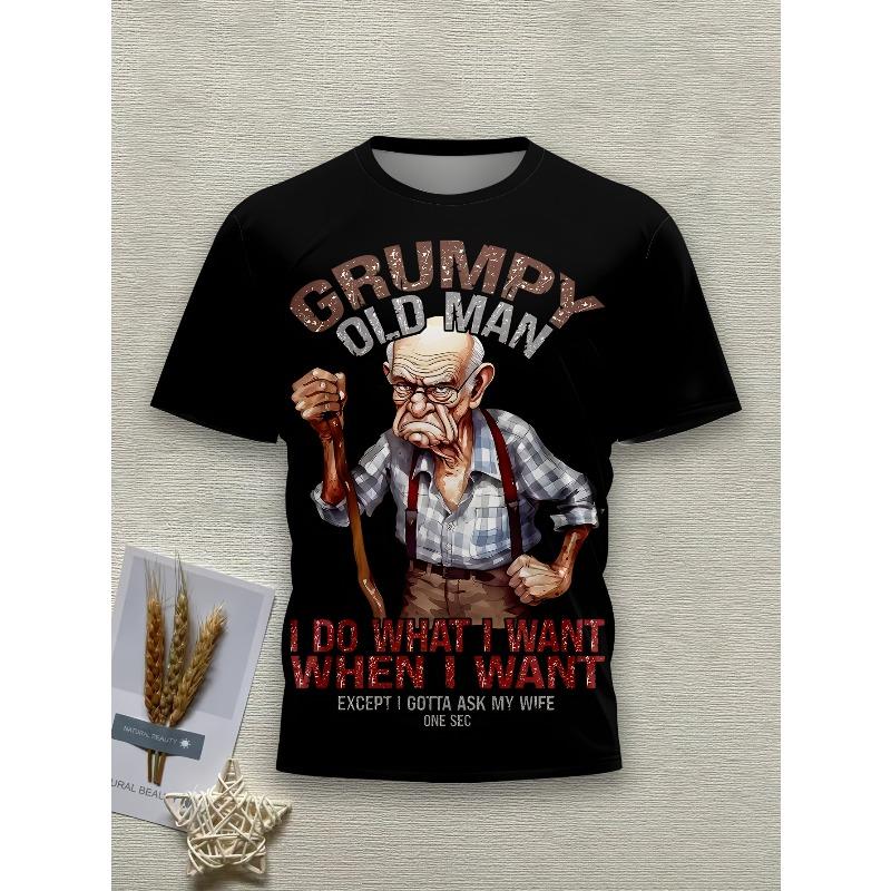 T-shirt Imprimé Mode Homme Nouveau Style Été, Col Rond, Coupe Ample, Surdimensionné, Cool, Décontracté