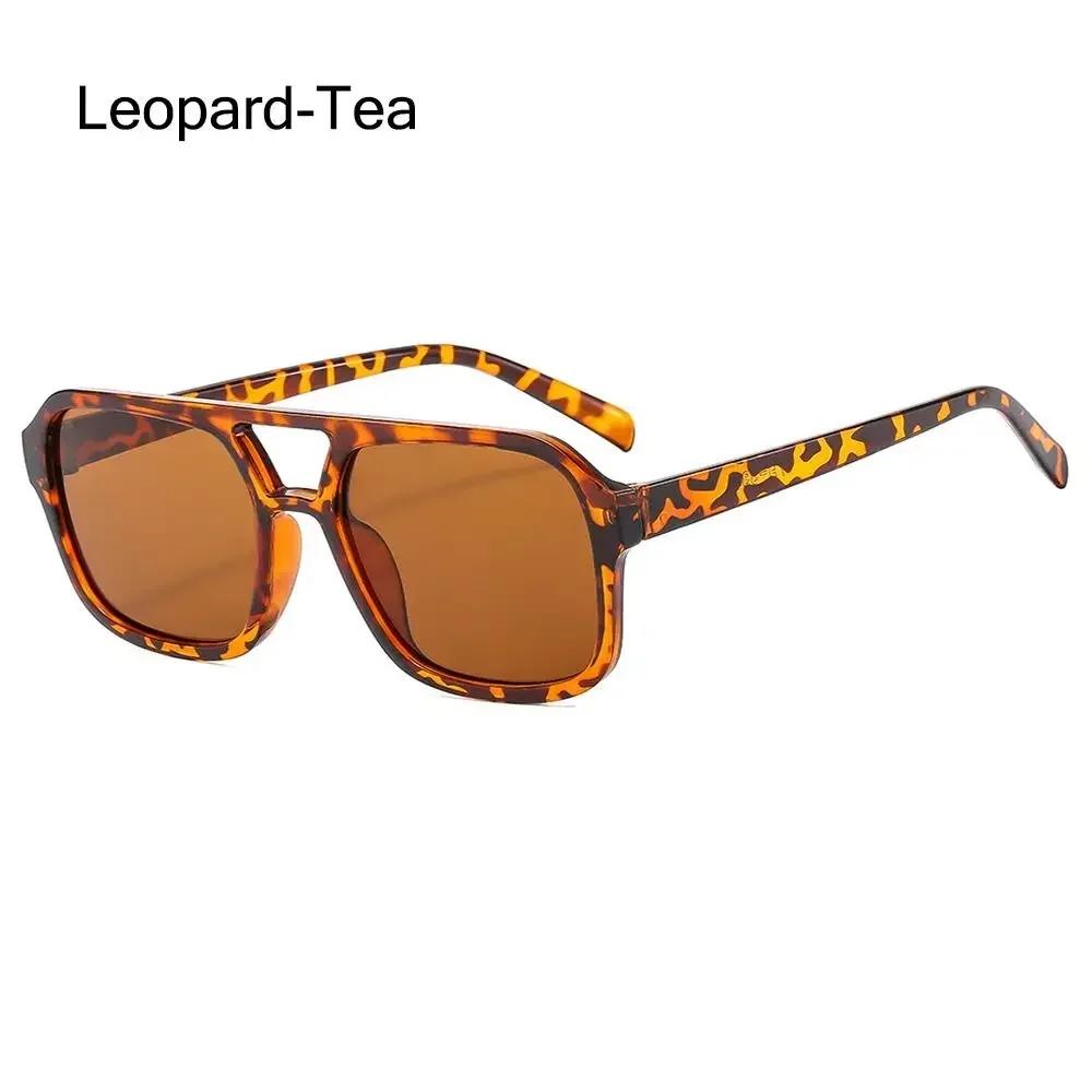 Vintage Retro Square Sunglasses Unisex Stylish Big Frame Sun Eyeglasses Ins Style Shades Sunglasses Fashionable Black Color Frame Shades
