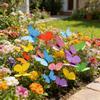 10/15 Stück Schmetterlings-Deko-Gartenspieß, Kunststoff-Gartenschild mit Spieß für Gartendekoration, Heimdekoration, Frühlingsdekoration, Hochzeit